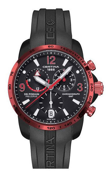Certina C0016399705702 : DS Podium Big Size Chrono GMT Aluminium Black