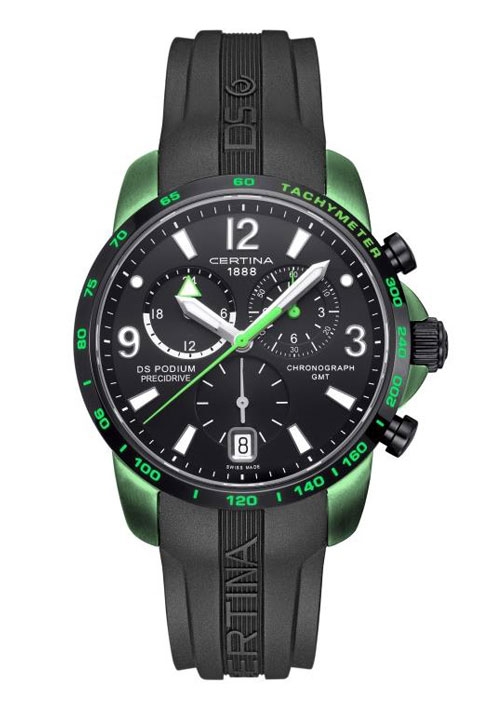 Certina C0016399705703 : DS Podium Big Size Chrono GMT Aluminium Green