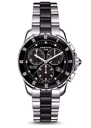 Certina C0142171105101 : DS First Lady Ceramic Chrono Black