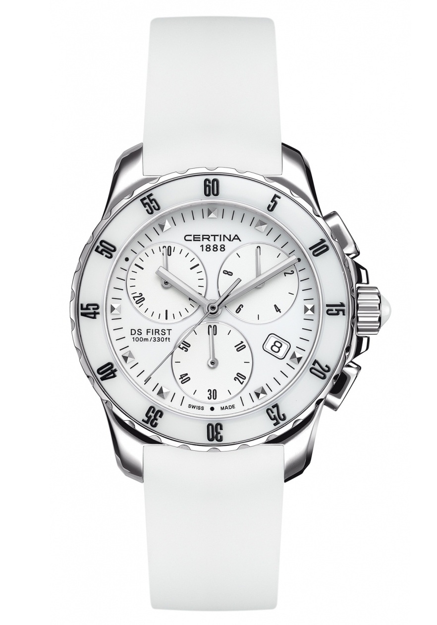 Certina C0142171701100 : DS First Lady Ceramic Chrono White