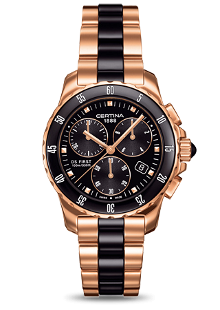 Certina C0142173305100 : DS First Lady Ceramic Chrono Rose Bracelet