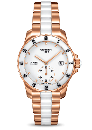 Certina C0142353301100 : DS First Lady Ceramic Rose White Bracelet