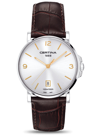 Certina C0174101603701 : DS Caimano Silver / Gold Index