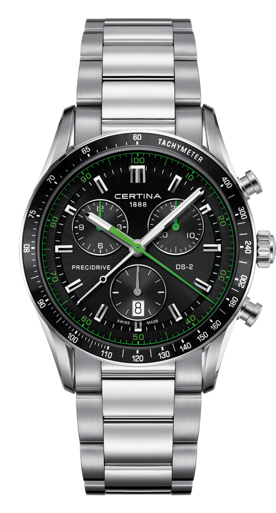 Certina C024.447.11.051.02 : DS-2 Chronograph Stainless Steel / Black / Bracelet