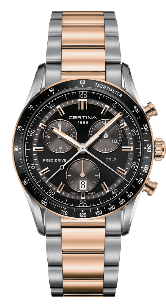 Certina C024.447.22.051.00 : DS-2 Chronograph Two Tone / Black / Bracelet