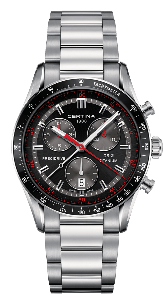 Certina C024.447.44.051.00 : DS-2 Chronograph Stainless Steel / Black / Bracelet