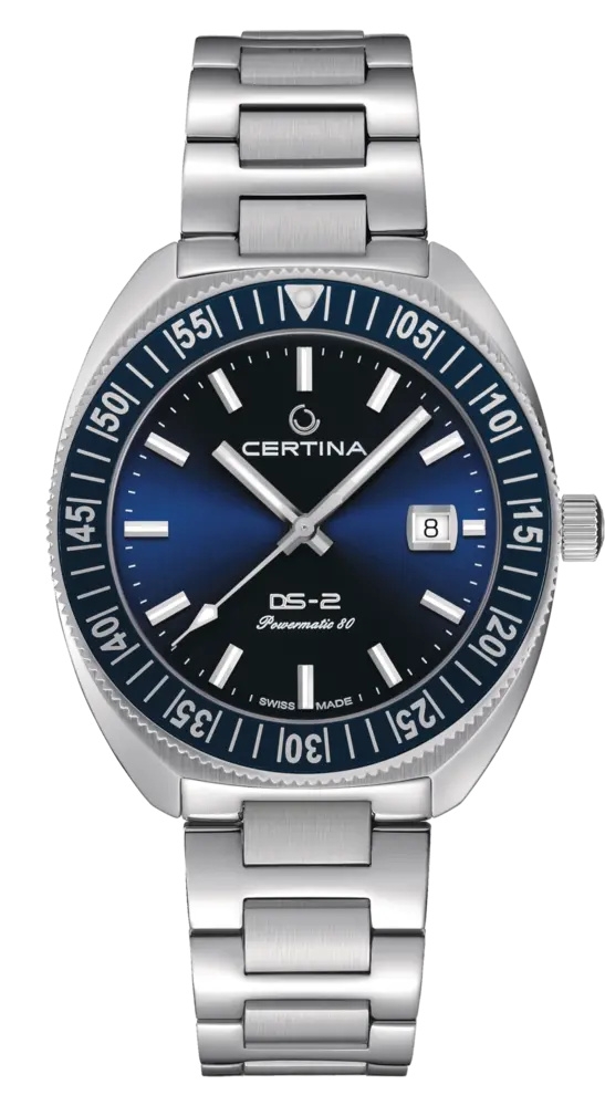Certina C024.607.11.041.02 : DS-2 Turning Bezel Powermatic 80 Stainless Steel / Blue / Bracelet