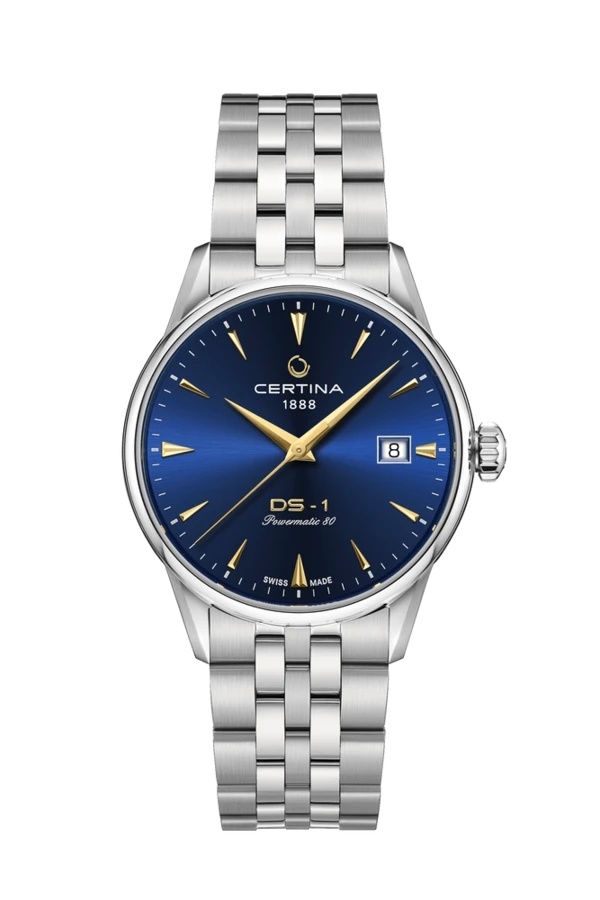 Certina C029.207.11.041.00 : DS-1 Powermatic 80 38 Stainless Steel / Blue / Bracelet