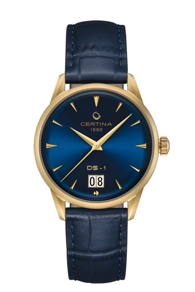 Certina C029.426.36.041.00 : DS-1 Big Date Powermatic 80 Rose Gold / Blue