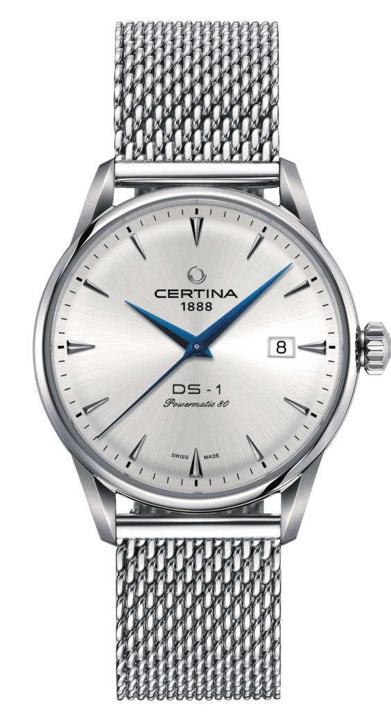 Certina C029.807.11.031.02 : DS-1 Powermatic 80 40 Stainless Steel / Silver / Mesh