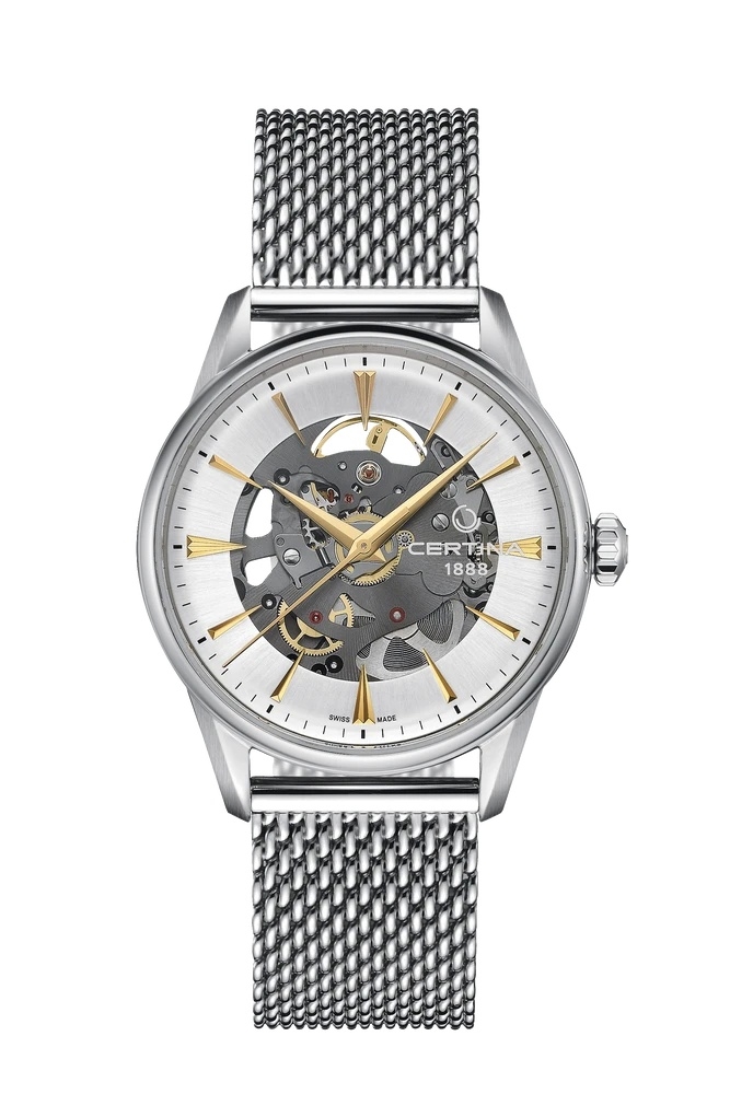 Certina C029.907.11.031.00 : DS-1 Skeleton Stainless Steel / Silver / Mesh
