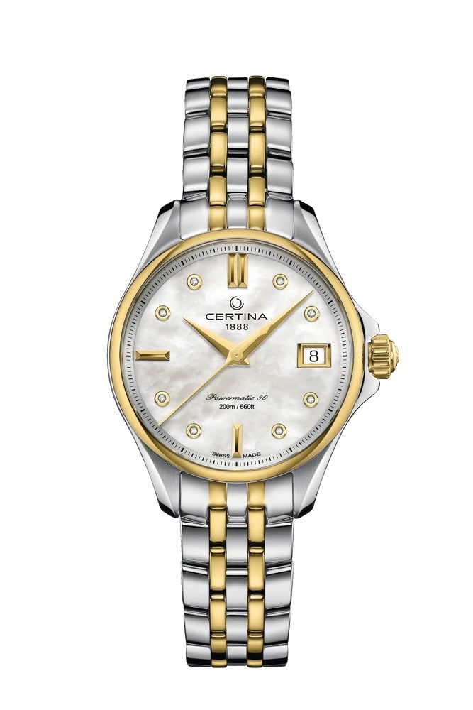 Certina C032.207.22.116.00 : DS Action 34.5 Powermatic Stainless Steel - Yelllow Gold / MOP