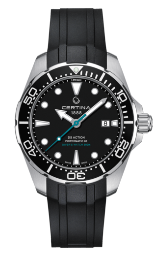 Certina C032.407.17.051.60 : DS Action Diver Powermatic 80 Stainless Steel / Black / Rubber / Sea Turtle Conservancy