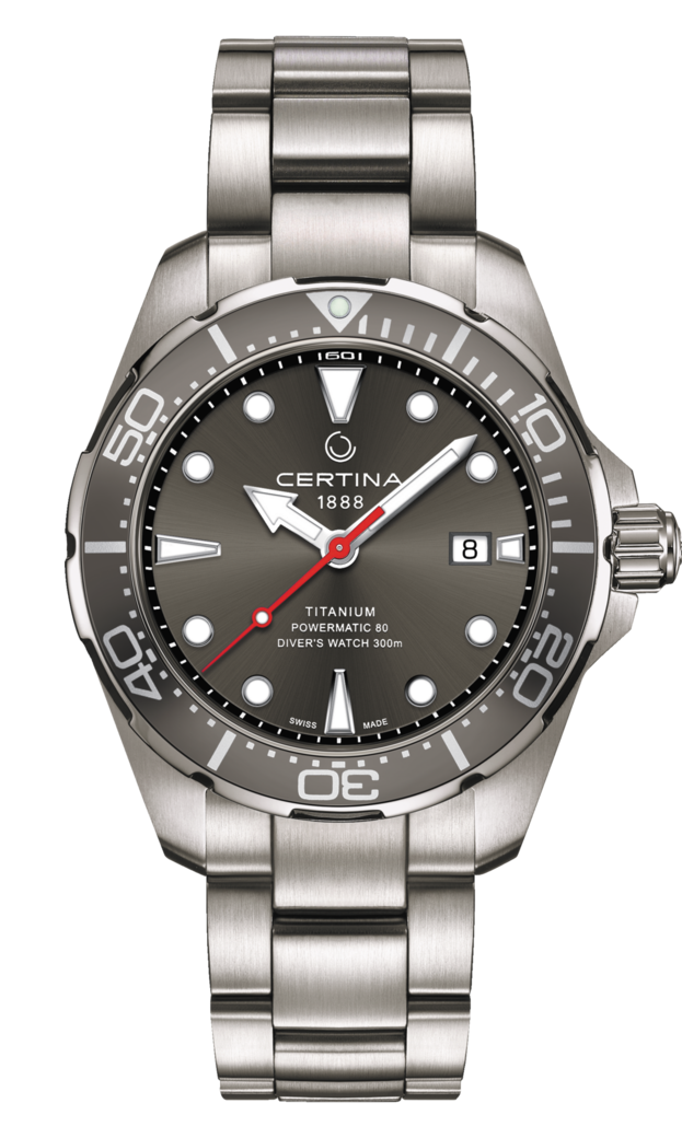 Certina C032.407.44.081.00 : DS Action Diver Powermatic 80 43 Titanium / Grey / Bracelet