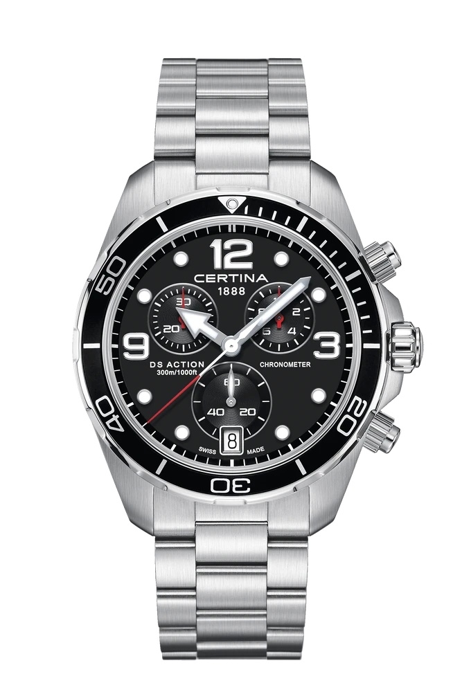 Certina C032.434.11.057.00 : DS Action Chronograph Stainless Steel / Black / Bracelet