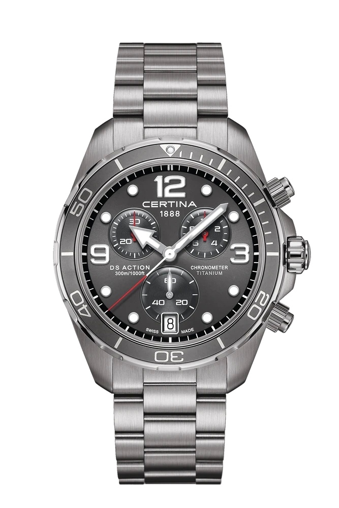 Certina C032.434.44.087.00 : DS Action Chronograph Titanium / Grey / Bracelet