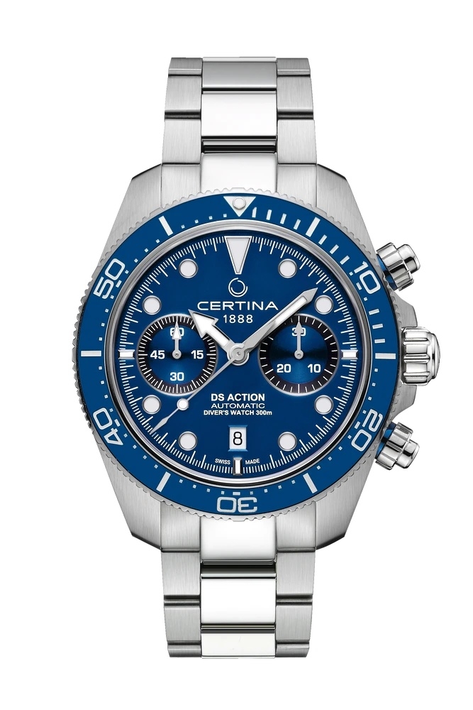 Certina C032.827.11.041.00 : DS Action Diver Chrono Stainless Steel / Blue / Bracelet