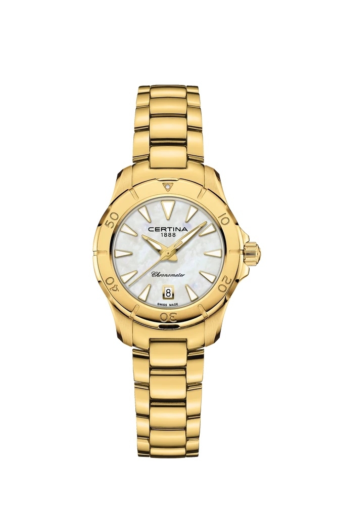 Certina C032.951.33.111.00 : DS Action Lady 29 Yellow Gold / MOP