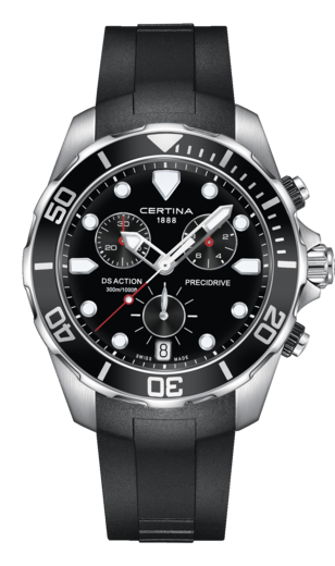 Certina C0324171705100 : DS Action Chronograph Precidrive Black / Rubber