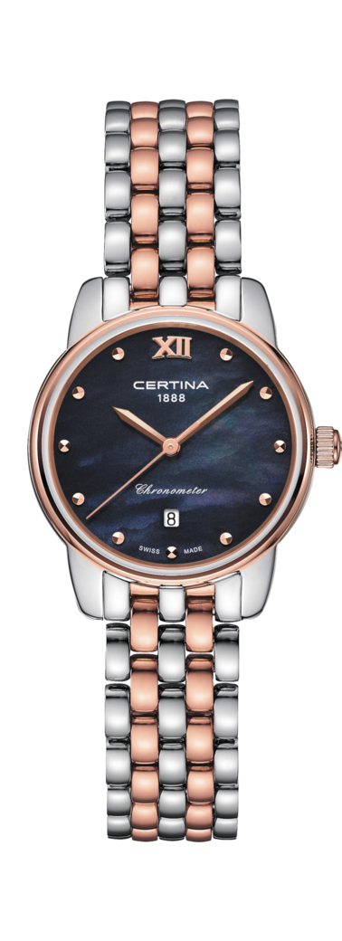 Certina C033.051.22.128.00 : DS-8 Lady Stainless Steel - Rose Gold / Black MOP / Bracelet