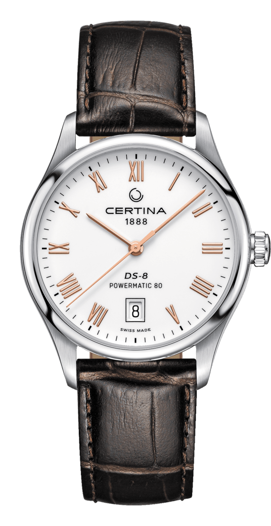 Certina C033.407.16.013.00 : DS-8 Powermatic Stainless Steel / White / Strap