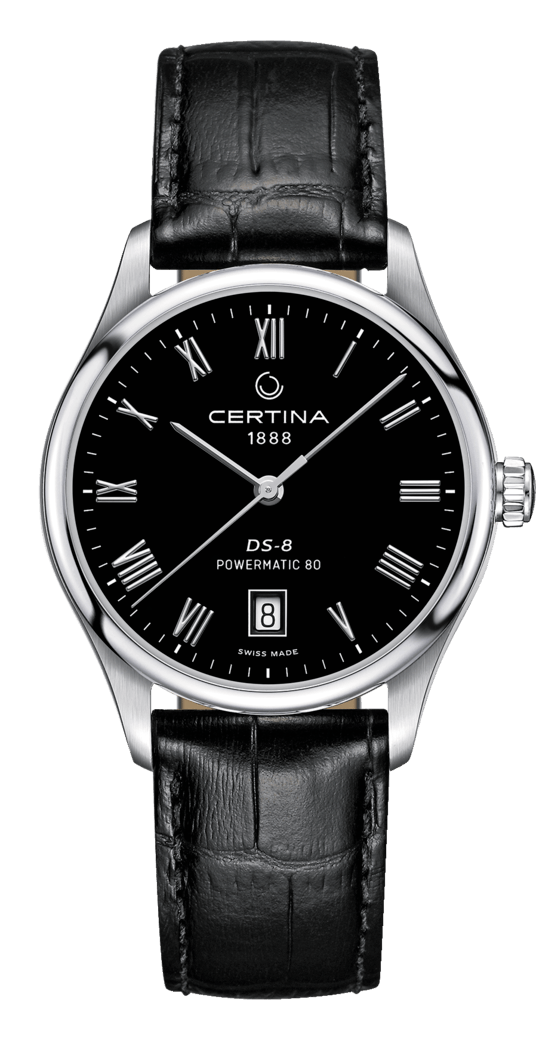 Certina C033.407.16.053.00 : DS-8 Powermatic Stainless Steel / Black / Strap