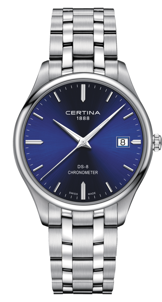 Certina C033.451.11.041.00 : DS-8 Chronometer Stainless Steel / Blue / Bracelet