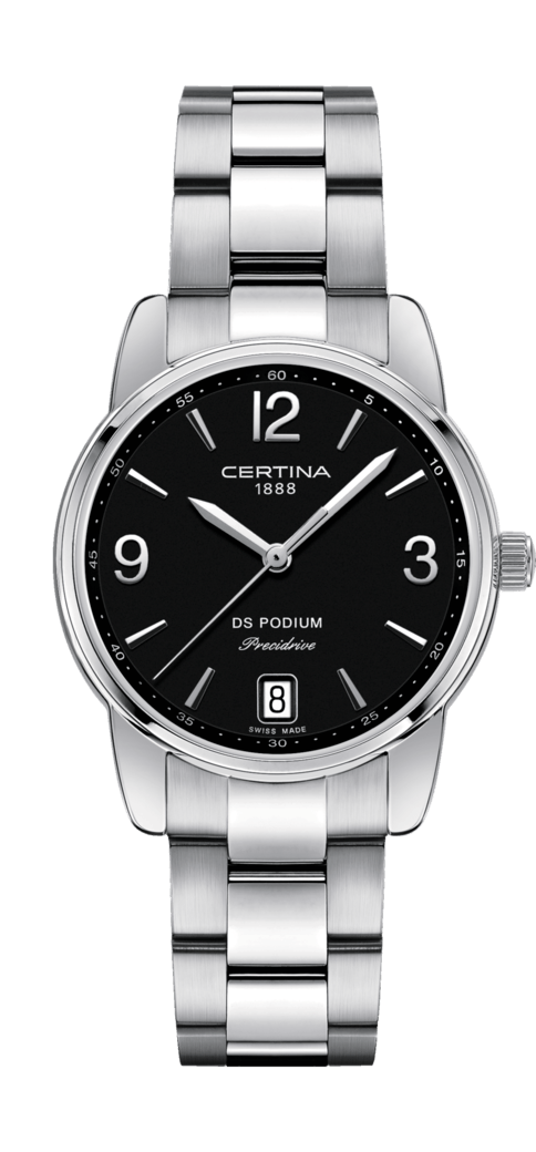 Certina C034.210.11.057.00 : DS Podium 33 Stainless Steel / Black / Bracelet
