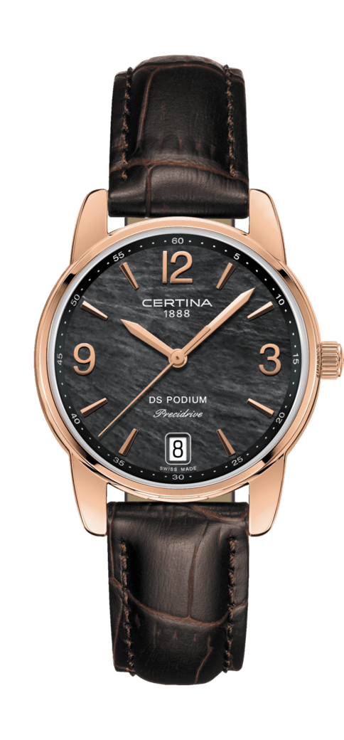 Certina C034.210.36.127.00 : DS Podium 33 Rose Gold PVD / Black MOP / Strap