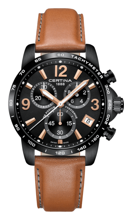Certina C034.417.36.057.00 : DS Podium Chrono 1/10 PVD / Black /  Strap
