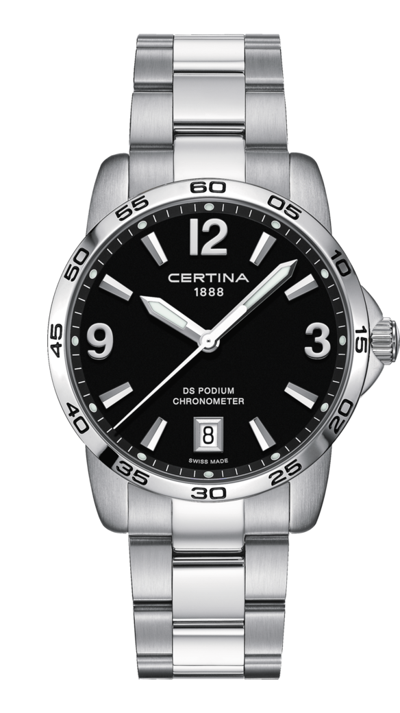 Certina C034.451.11.057.00 : DS Podium 40 Stainless Steel / Black / Bracelet
