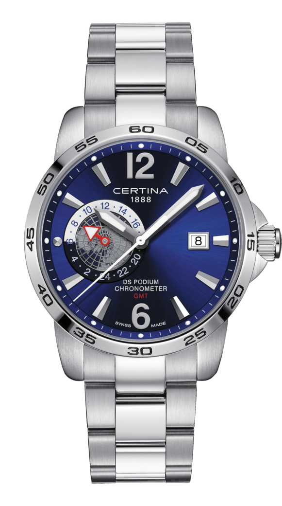 Certina C034.455.11.047.00 : DS Podium GMT Stainless Steel / Blue / Bracelet