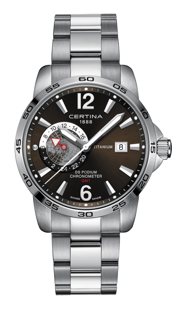 Certina C034.455.44.087.00 : DS Podium GMT Titanium / Grey / Bracelet