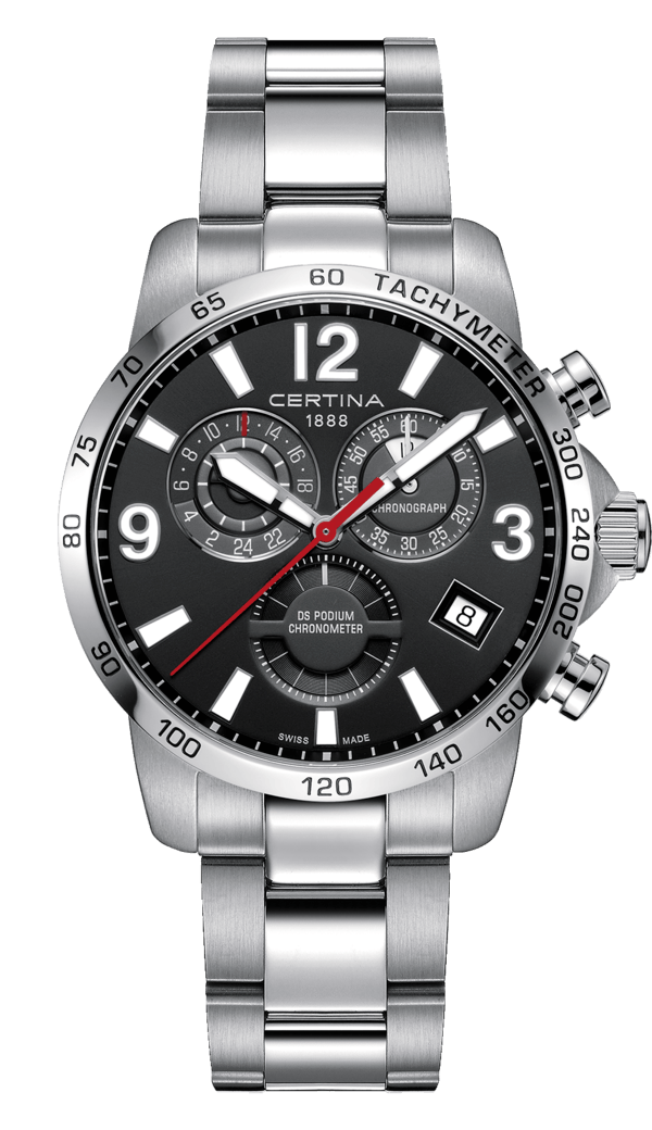 Certina C034.654.11.057.00 : DS Podium Chronograph GMT Stainless Steel / Black / Bracelet