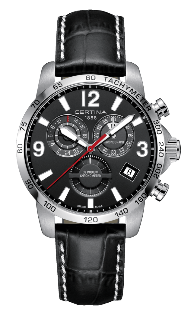 Certina C034.654.16.057.00 : DS Podium Chronograph GMT Stainless Steel / Black / Strap