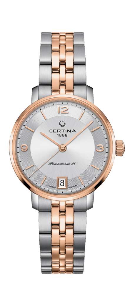 Certina C035.207.22.037.01 : DS Caimano Powermatic 80 Stainless Steel / Rose Gold PVD / Silver / Bracelet