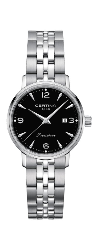 Certina C035.210.11.057.00 : Ds Caimano Lady Stainless Steel / Black / Bracelet