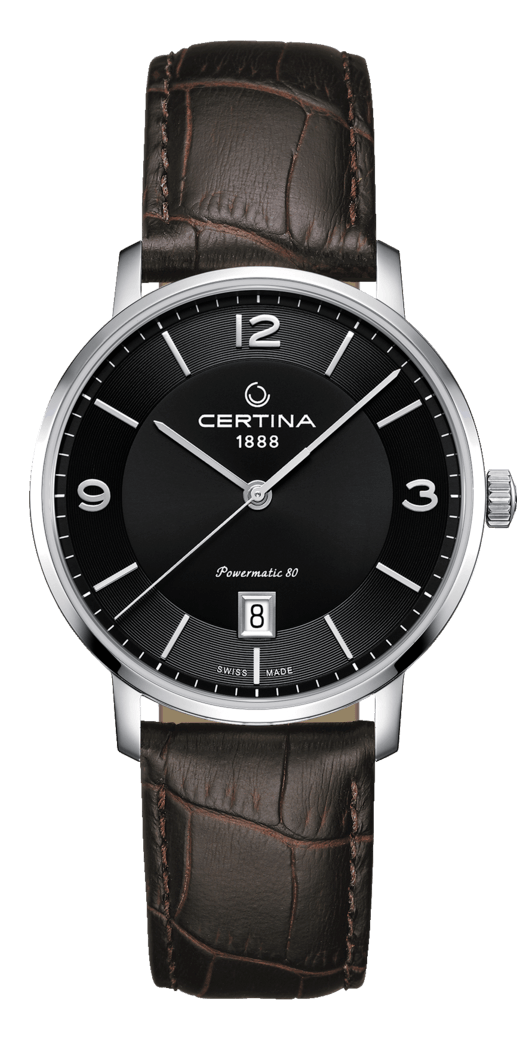 Certina C035.407.16.057.00 : DS Caimano Powermatic 80 Stainless Steel / Black / Strap