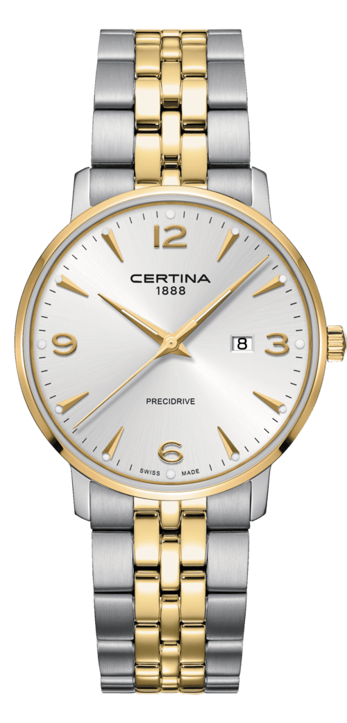 Certina C035.410.22.037.02 : DS Caimano 39 Stainless Steel / Yellow Gold PVD / Silver / Bracelet