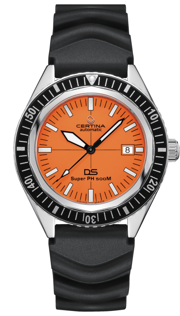 Certina C037.407.17.280.10 : DS Super PH500M Stainless Steel / Orange / Rubber