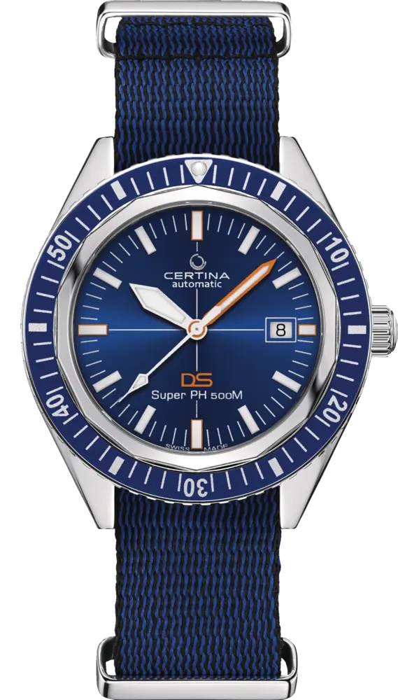 Certina C037.407.18.040.10 : DS Super PH500M Stainless Steel / Blue / Sea Turtle Conservancy