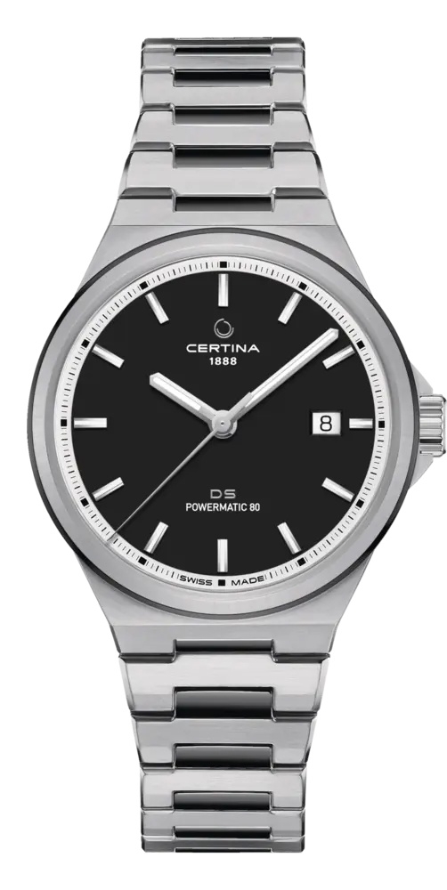 Certina C043.407.22.061.00 : DS-7 Powermatic 80 Stainless Steel / Black / Bracelet