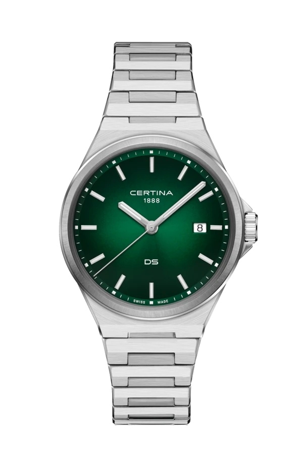 Certina C043.410.11.091.00 : DS-7 Quartz Stainless Steel / Green / Bracelet