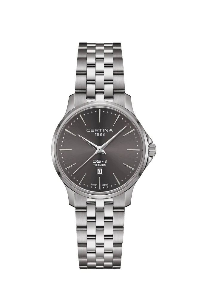 Certina C045.010.44.081.00 : DS-8 Lady Quartz Titanium / Grey / Bracelet