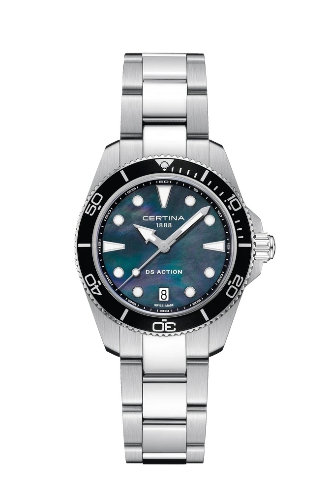 Certina C048.210.11.121.00 : DS Action Quartz 34.5 Stainless Steel / MOP / Bracelet