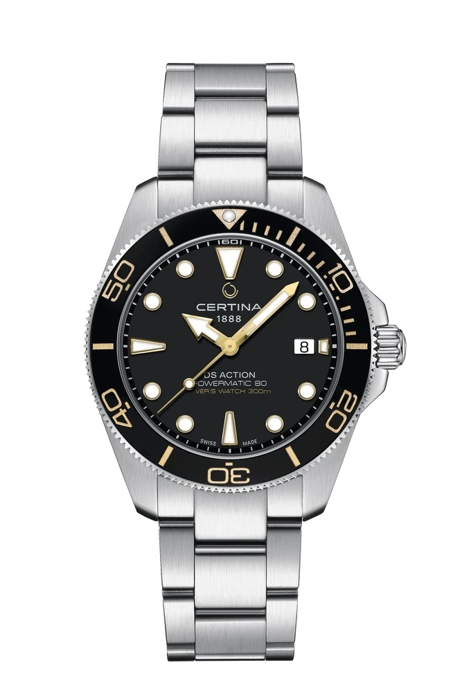 Certina C048.407.11.051.01 : DS Action Diver 40.5 Powermatic Stainless Steel / Black / Bracelet