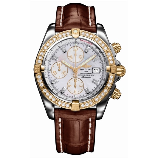 Breitling C1335611/A647 : Chronomat Evolution Stainless Steel / Yellow Gold - Diamond / MOP