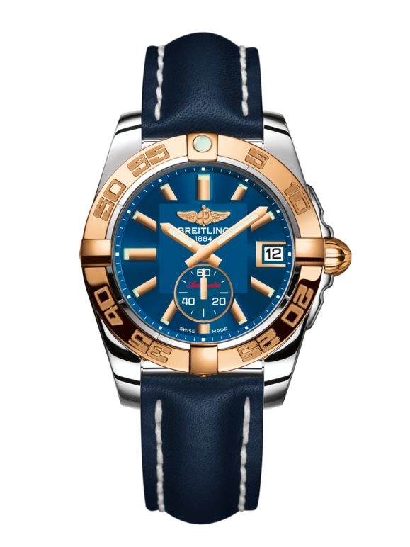 Breitling C3733012/C831/194X/A16BA.1 : Galactic 36 Automatic Stainless Steel / Rose Gold / Gun Blue / Calf
