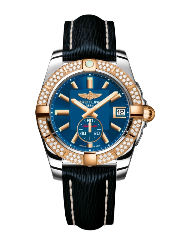 Breitling C3733053.C831.215X : Galactic 36 Automatic Stainless Steel / Rose Gold / Diamond / Gun Blue / Sahara
