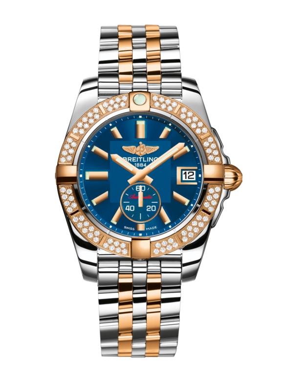 Breitling C3733053.C831.376C : Galactic 36 Automatic Stainless Steel / Rose Gold / Diamond / Gun Blue / Bracelet